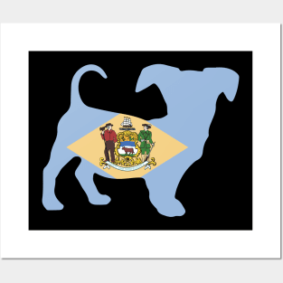 Chiweenie Dog Lover Delaware Flag Posters and Art